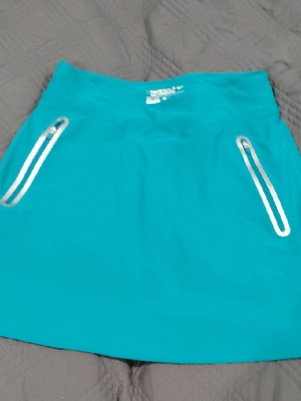 Nike Teal Athletic Skort with Zip Detail
